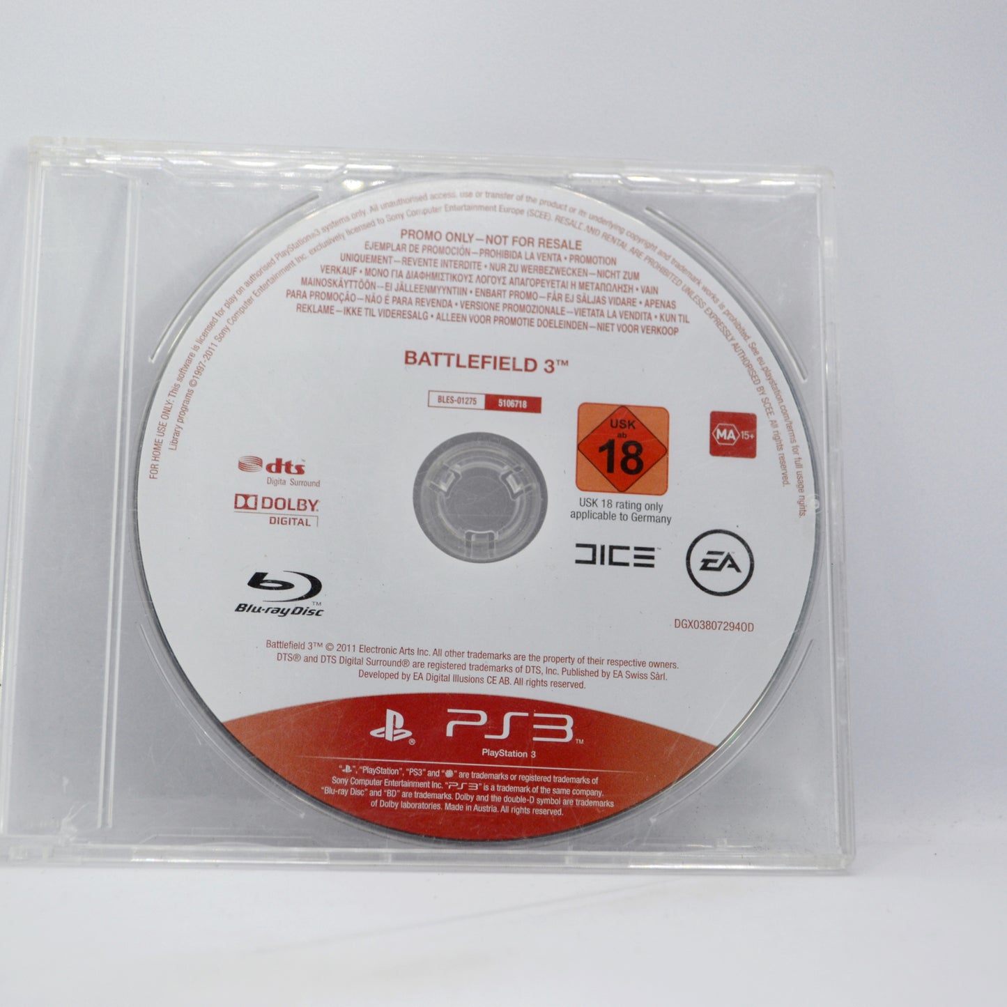 قرص لعبة ترويجي نادر لجهاز PS3 - Battlefield 3