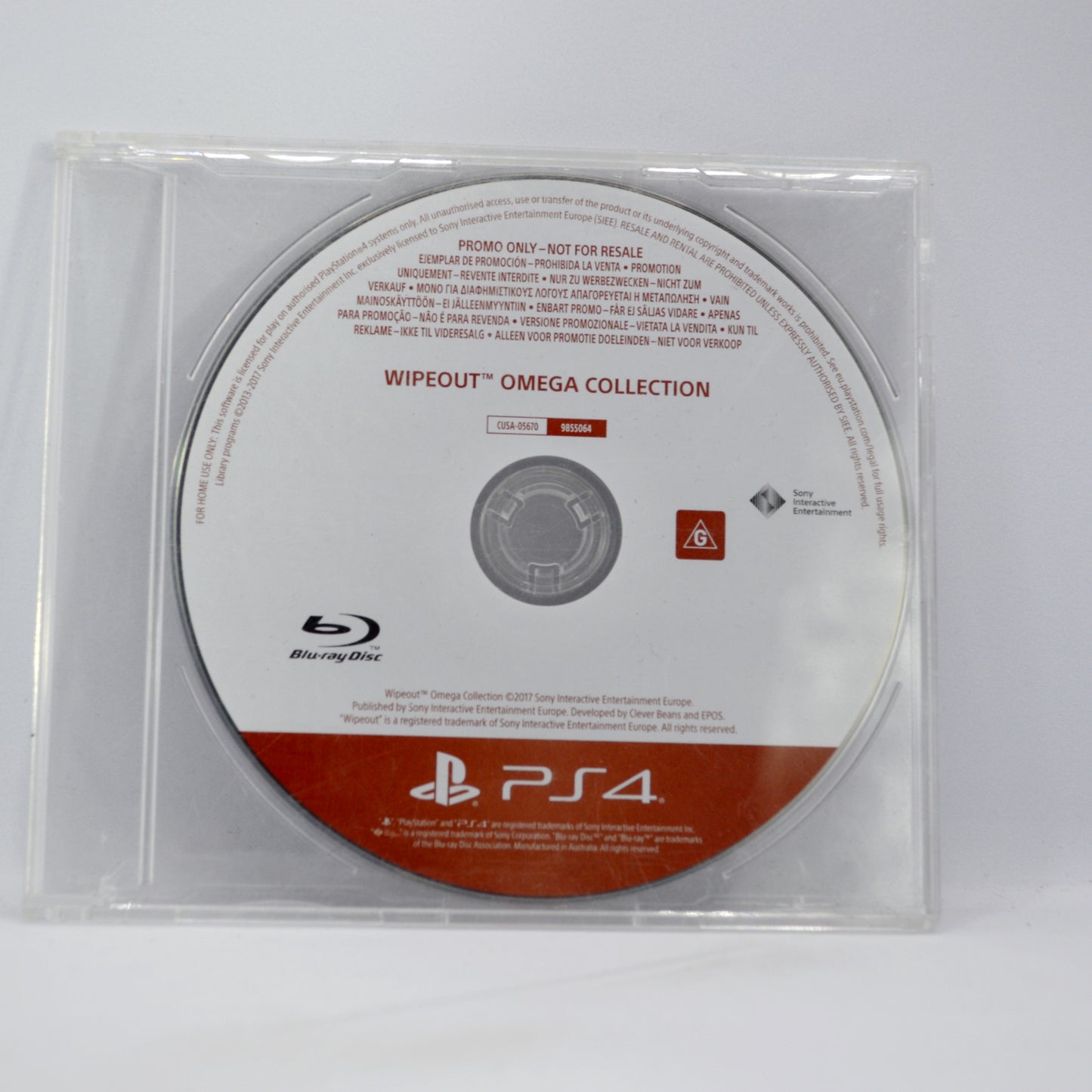 قرص ألعاب ترويجي نادر لجهاز PS3 - مجموعة Wipeout Omega