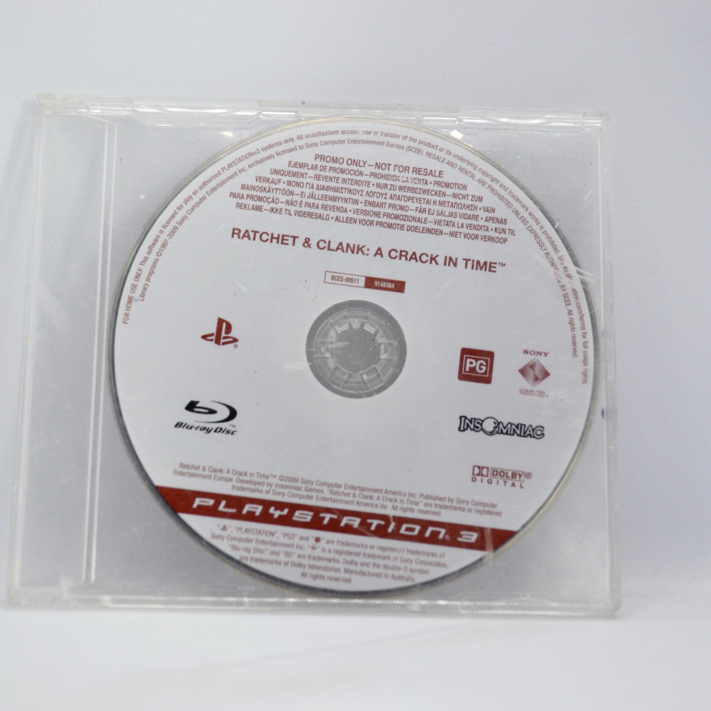 قرص ألعاب ترويجي نادر لجهاز PS3 - Ratchet & Clank A Crack Of Time